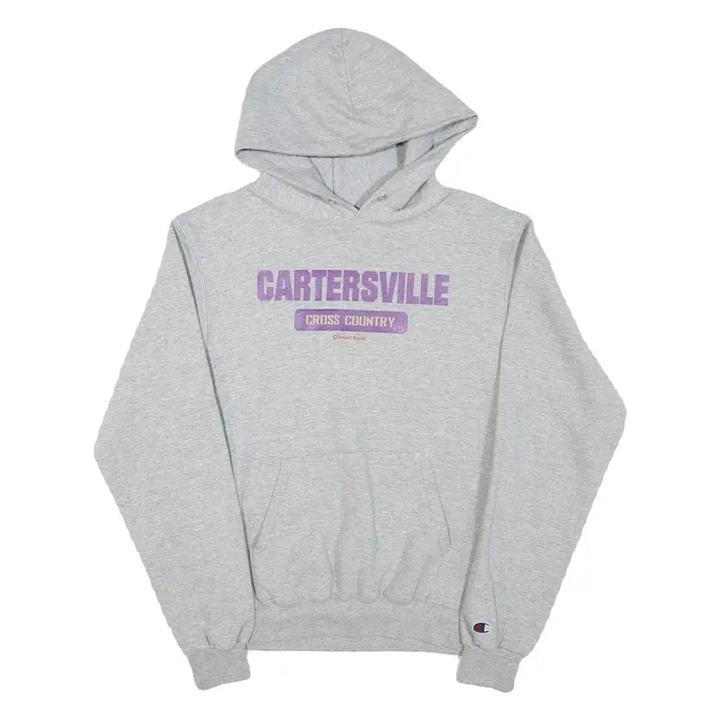 Champion Mens Grey Cartersville Cross Country Pullover Hoodie S 1