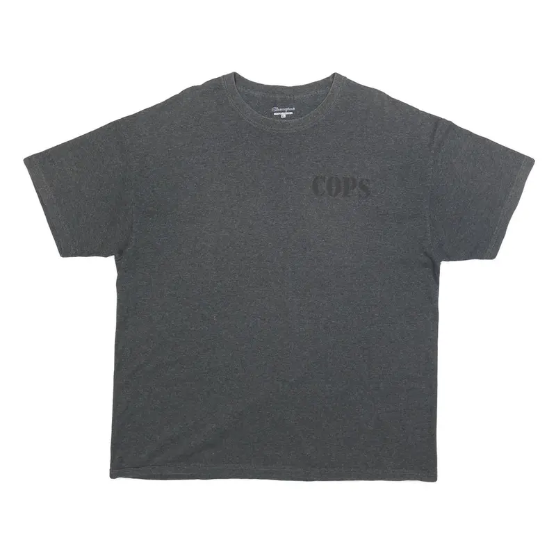 Champion Mens Grey Cops Graphic T-Shirt Xl Short Sleeve Crew Neck Casual Wear 1