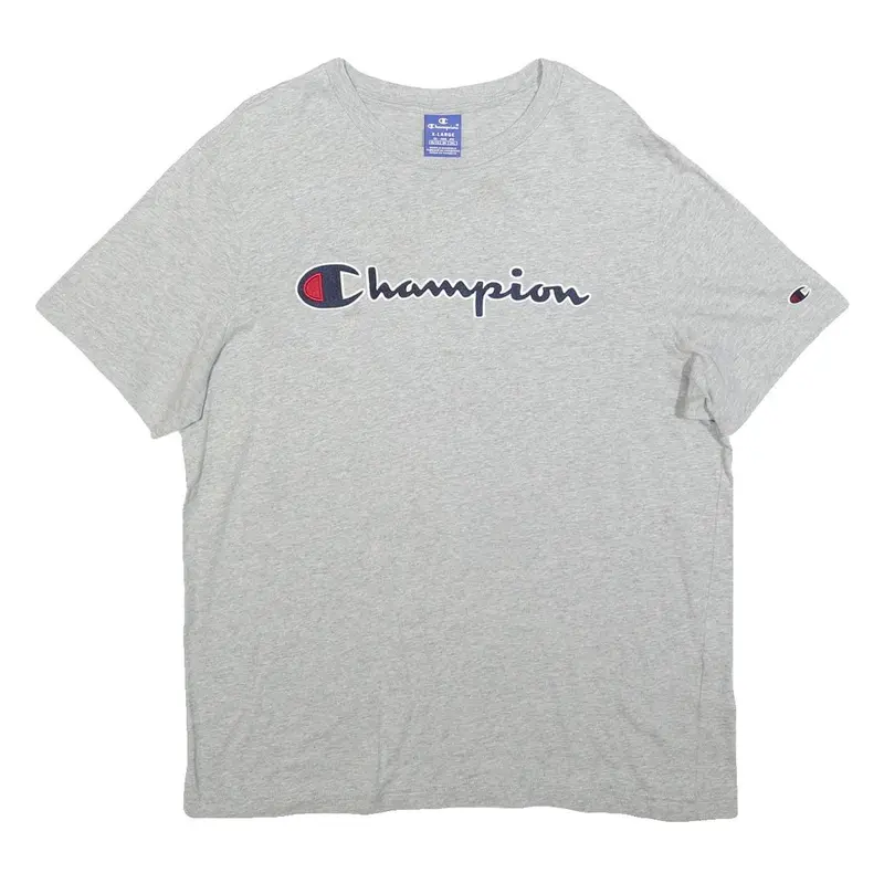 Champion Mens Grey Cotton Blend Graphic T-Shirt Xl Short Sleeve Crew Neck 1