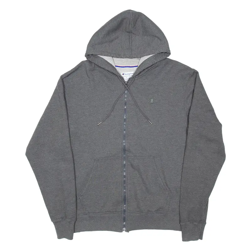 Champion Mens Grey Hoodie Full Zip M 1