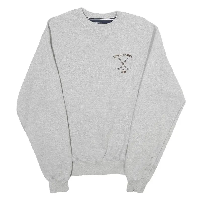 Champion Mens Grey Mount Carmel Mom Crew Neck S Cotton Blend Sweatshirt 1