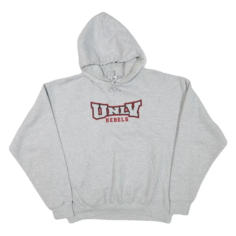 Champion Mens Grey Unlv Rebels Pullover Hoodie L Cotton Blend Casual 1