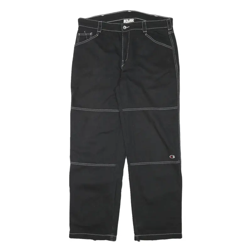 Champion Mens Jeans Black Regular Straight Denim W35 L29 Workwear Design 1