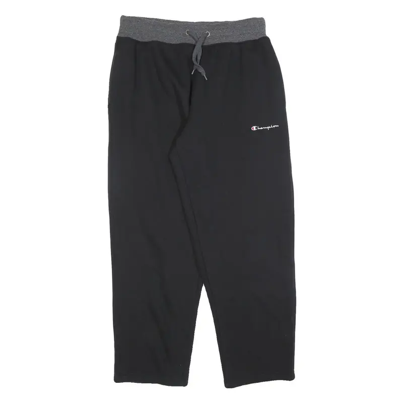 Champion Mens Joggers Black & Grey Regular Tapered M W32 L30 Cotton Blend 1