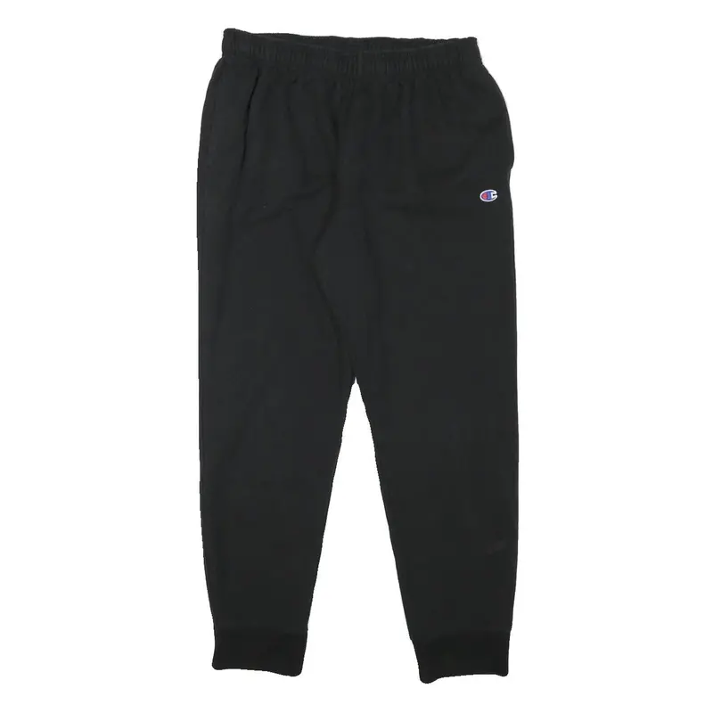 Champion Mens Joggers Black L W28 L27 Slim Tapered Cotton Blend Casual 1
