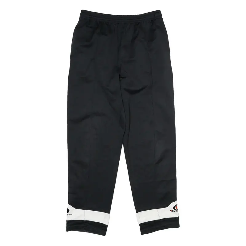 Champion Mens Joggers Black & White Regular Straight L W30 L32 Logo Sportswear 1