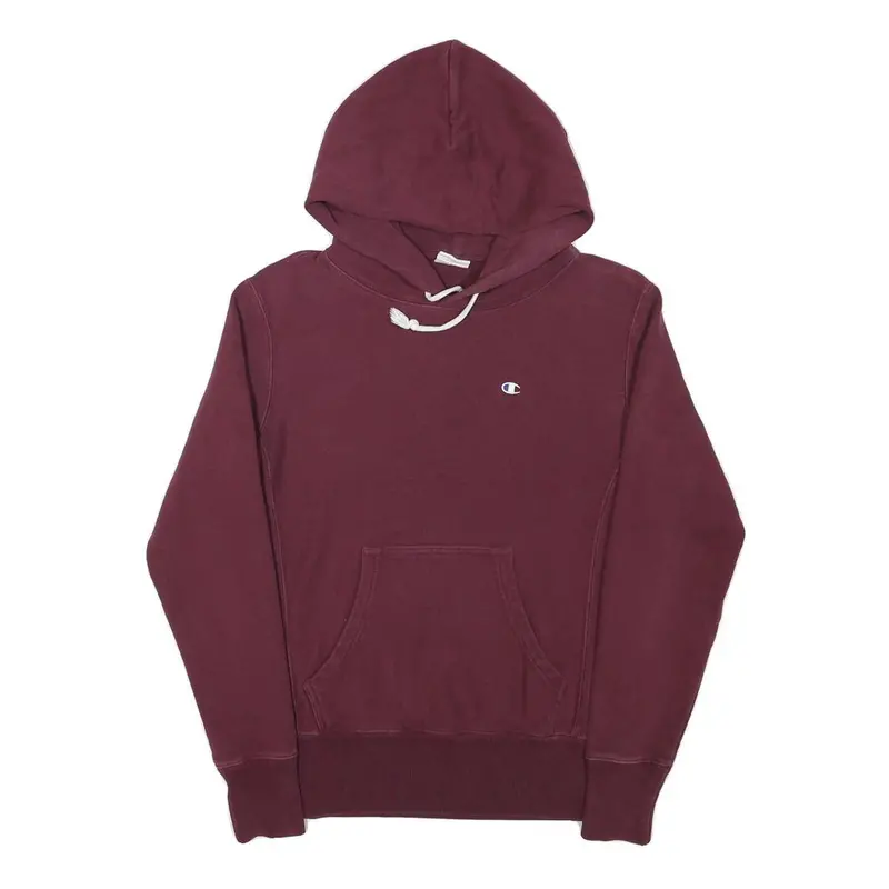 Champion Mens Maroon Pullover Hoodie S Cotton Blend Comfort Casual 1