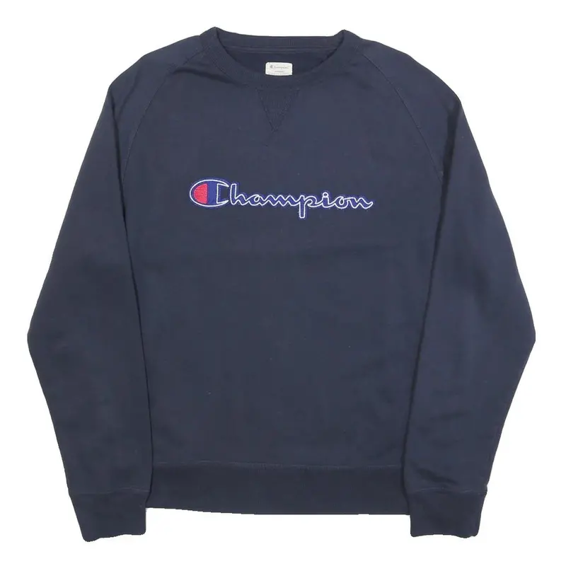 Champion Mens Navy Blue Sweatshirt Xl Crew Neck Cotton Blend Pullover Casual 1