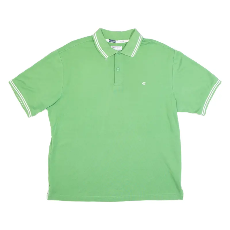 Champion Mens Polo Shirt Green 90S Xl 1