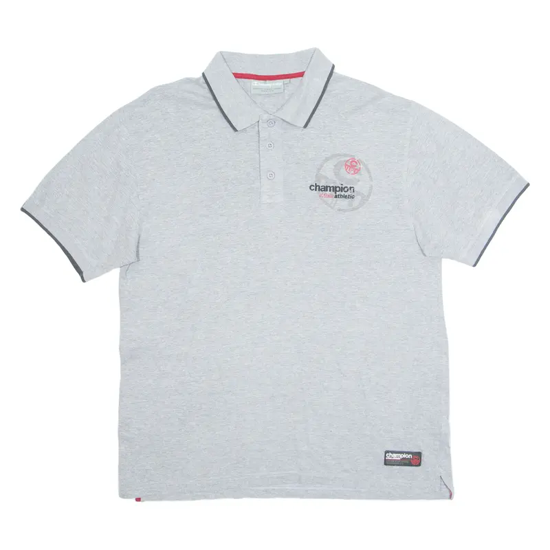 Champion Mens Polo Shirt Grey L 1