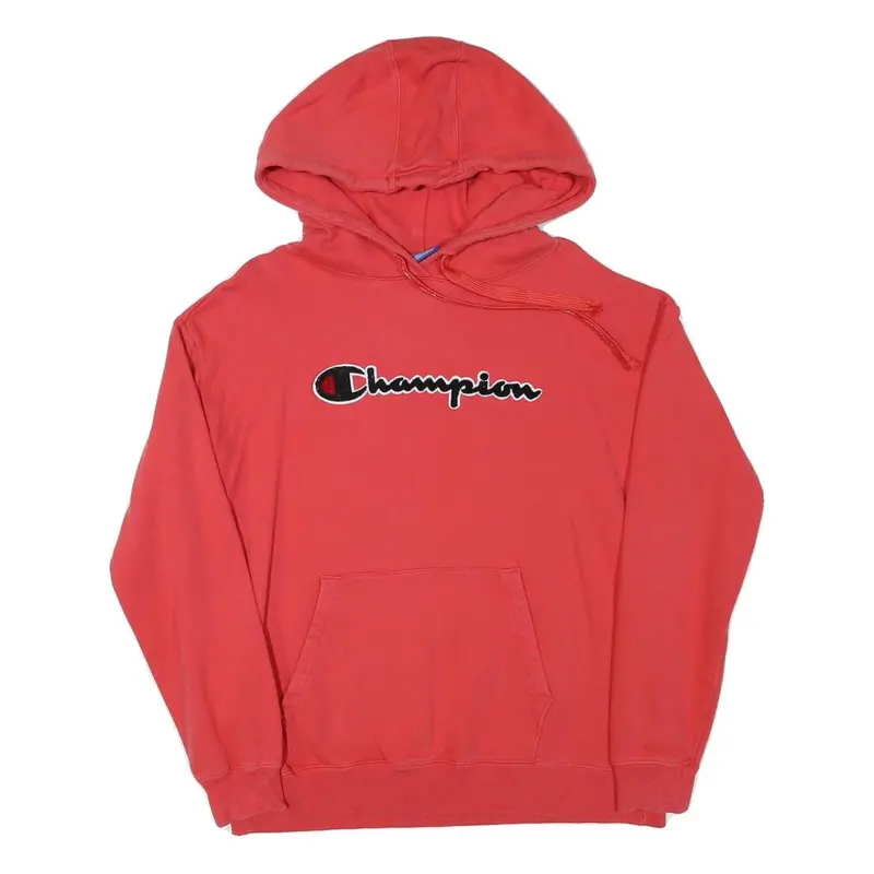 Champion Mens Red Pullover Hoodie M Cotton Blend Casual Everyday Wear 1