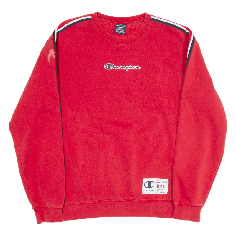 Champion Mens Sweatshirt Red Usa L 1
