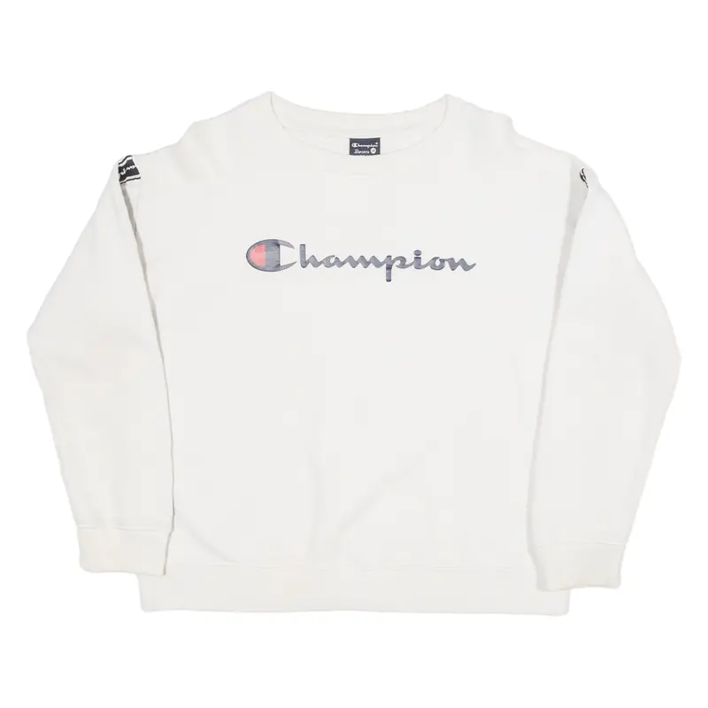 Champion Mens Sweatshirt White M 1