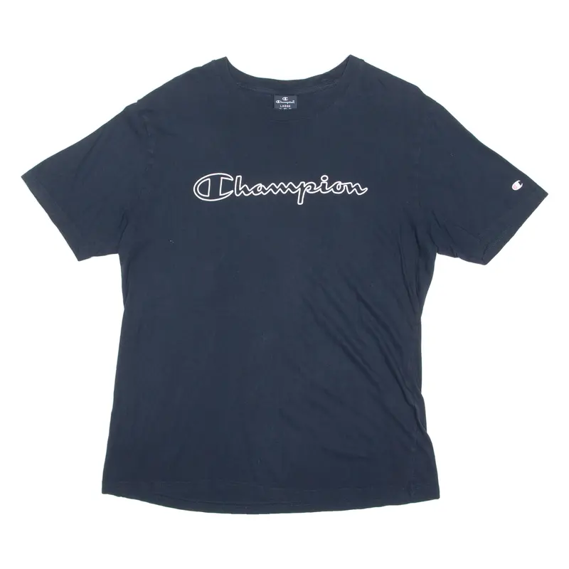 Champion Mens T-Shirt Blue Crew Neck L 1