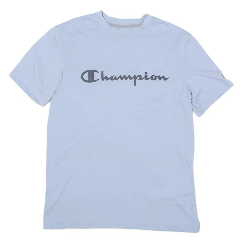 Champion Mens T-Shirt Blue Crew Neck S 1