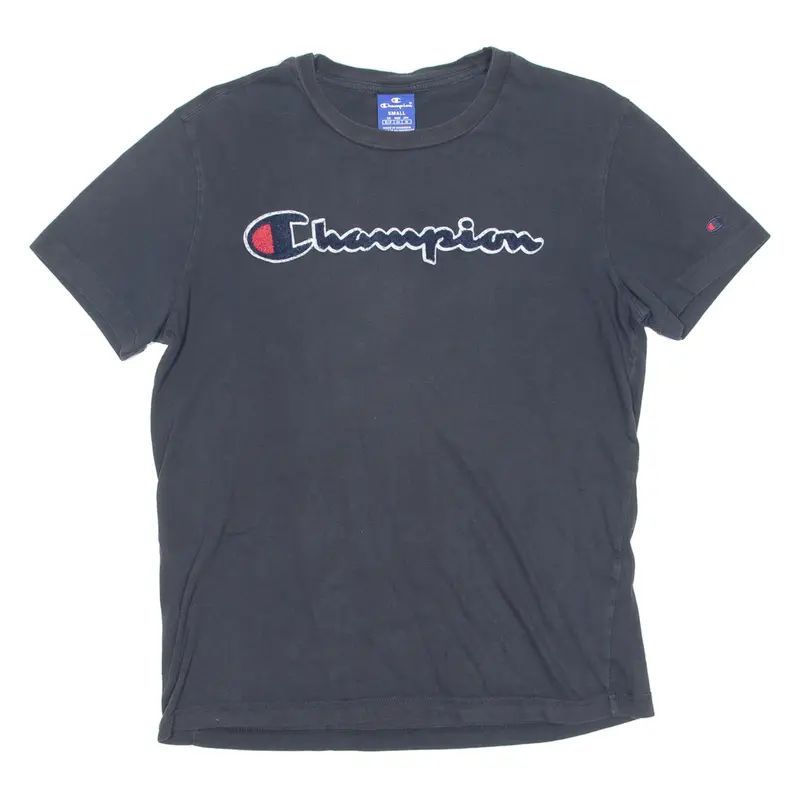 Champion Mens T-Shirt Grey Crew Neck S 1