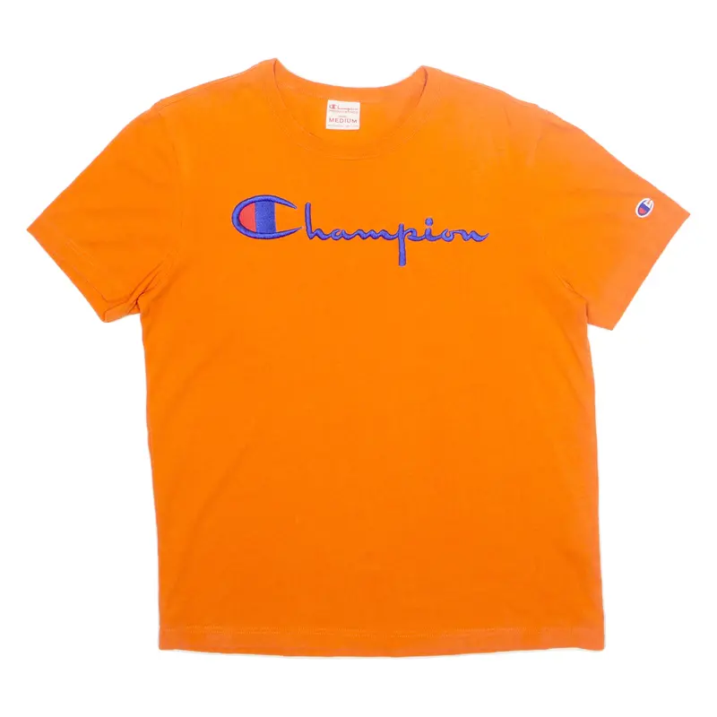 Champion Mens T-Shirt Orange M 1