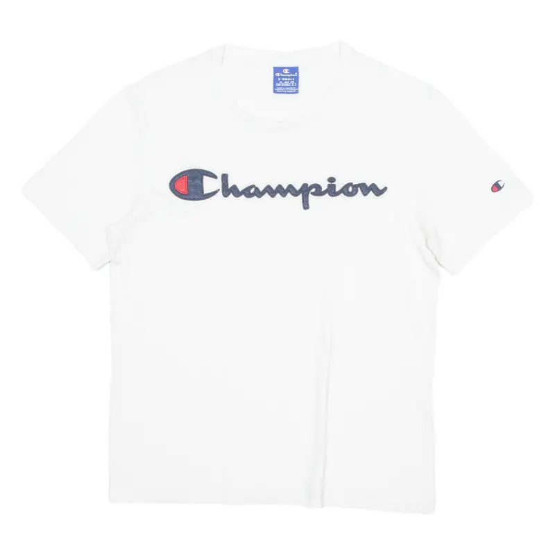 Champion Mens T-Shirt White Crew Neck Xs 1