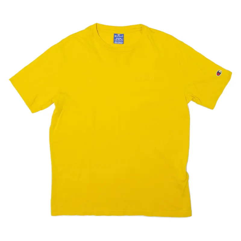 Champion Mens T-Shirt Yellow M 1