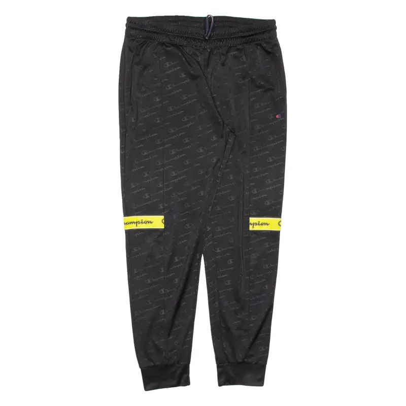 Champion Mens Track Pants Black Tapered L W32 L30 1