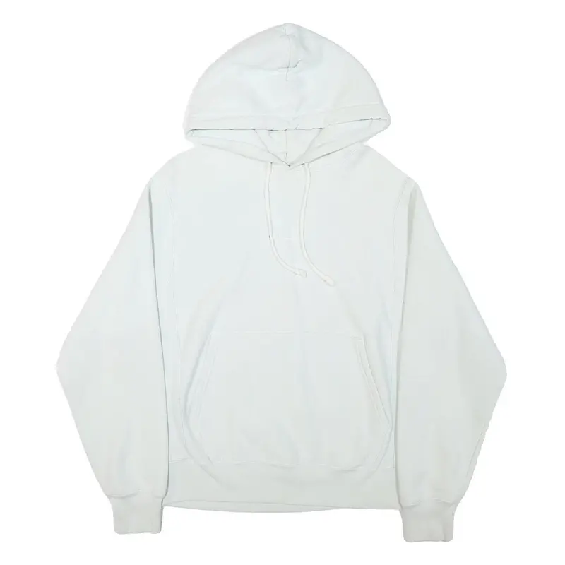 Champion Mens White Pullover Hoodie S Cotton Blend Casual Sportswear 1