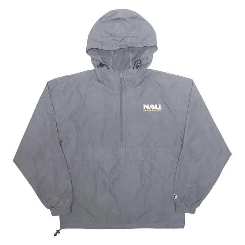 Champion Nau Lumberjacks Pullover Mens Anorak Jacket Grey Usa Hooded S 1