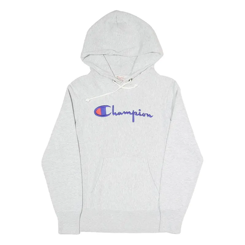 Champion Reverse Weave Mens Grey Pullover Hoodie S Cotton Blend Casual 1