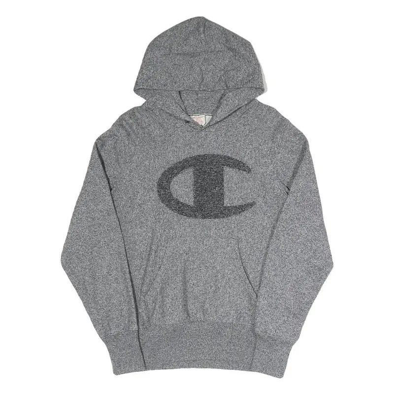 Champion Reverse Weave Mens Grey Pullover Hoodie S Cotton Blend Sweatshirt 1