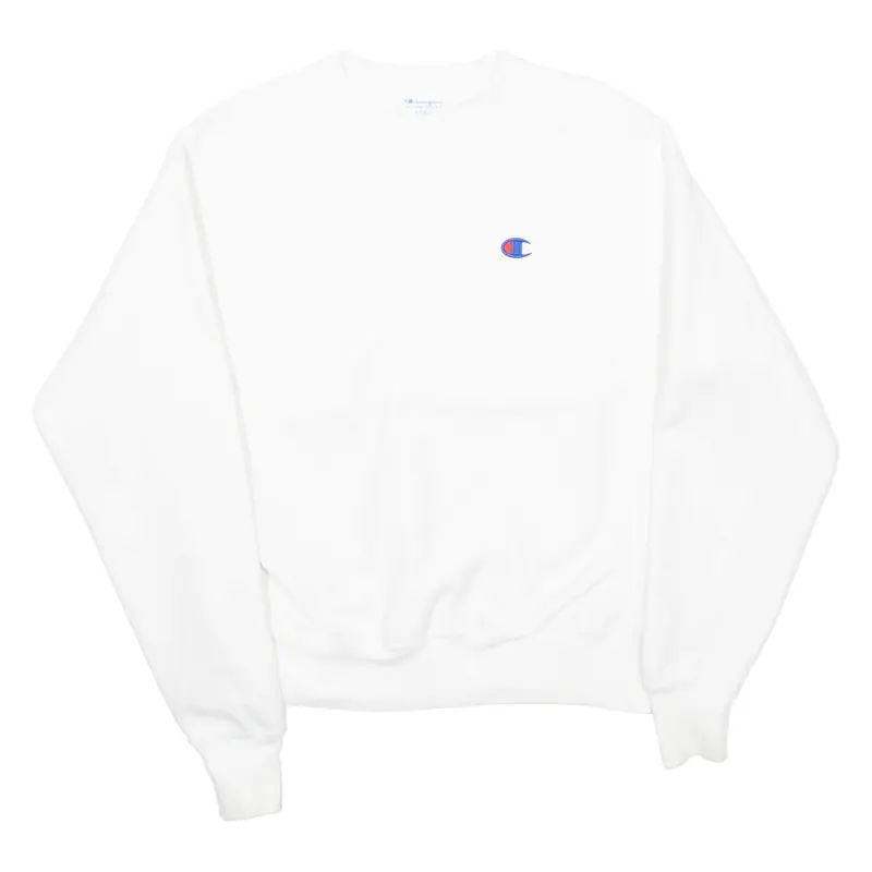 Champion Reverse Weave Mens Sweatshirt White S 1