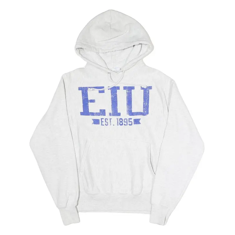 Champion Reverse Weave Mens White Hoodie S Eiu Est 1895 Pullover Cotton 1