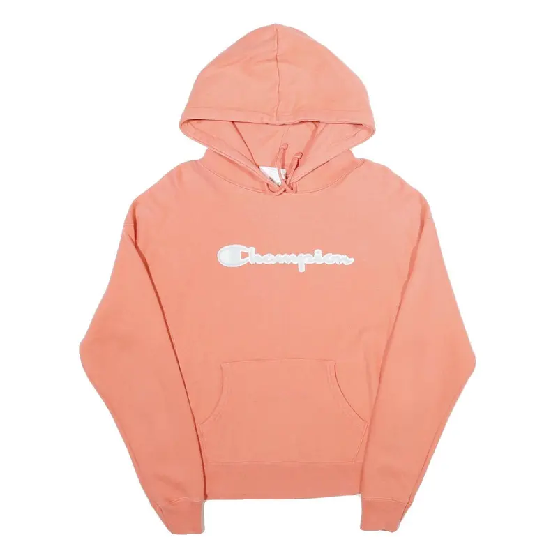 Champion Reverse Weave Womens Peach Hoodie M Cotton Blend Casual Pullover 1