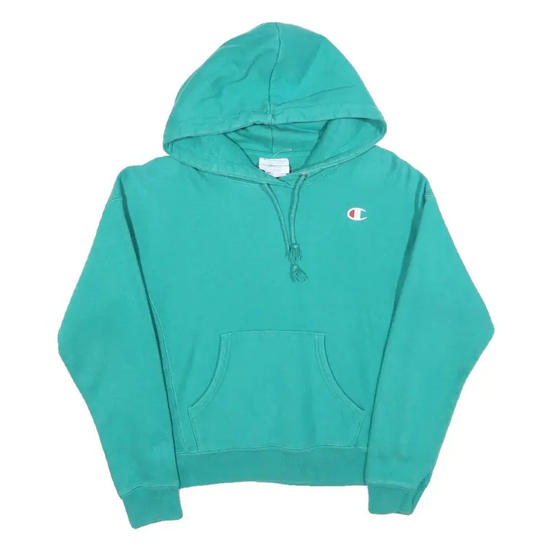 Champion Reverse Weave Womens Turquoise Pullover Hoodie S Casual Wear 1