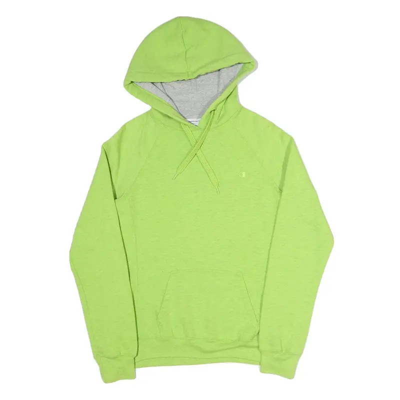 Champion Womens Green Hoodie M Cotton Blend Pullover Casual Essential 1