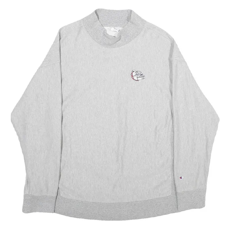 Champion Womens Grey Pullover Sweatshirt 2Xl Cotton Blend Crew Neck Casual 1
