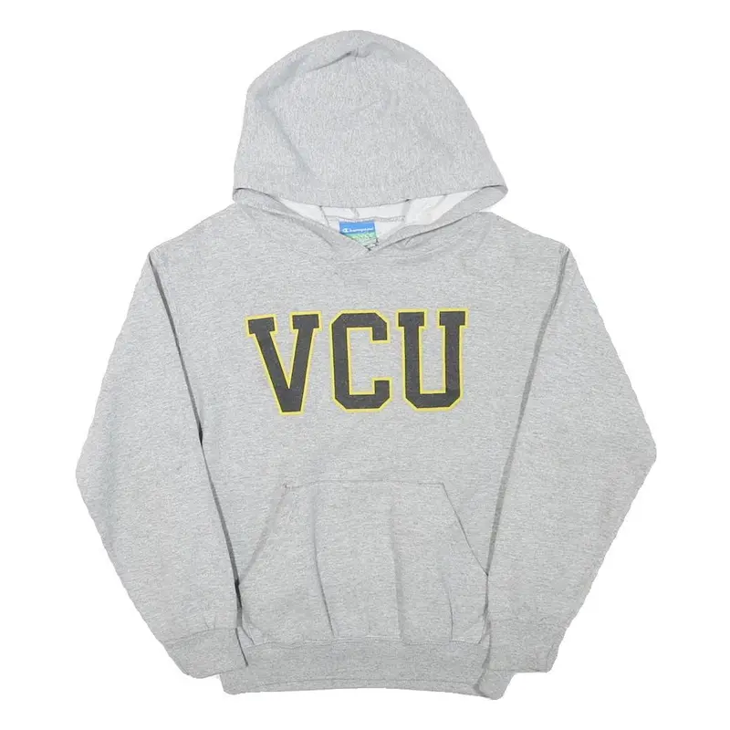 Champion Womens Grey Vcu Printed Pullover Hoodie Xxs Cotton Blend Comfortable 1