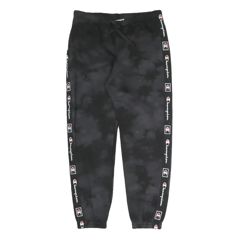 Champion Womens Joggers Black & Grey Tie Dye Logo Tape Xl W33 L29 Casual 1