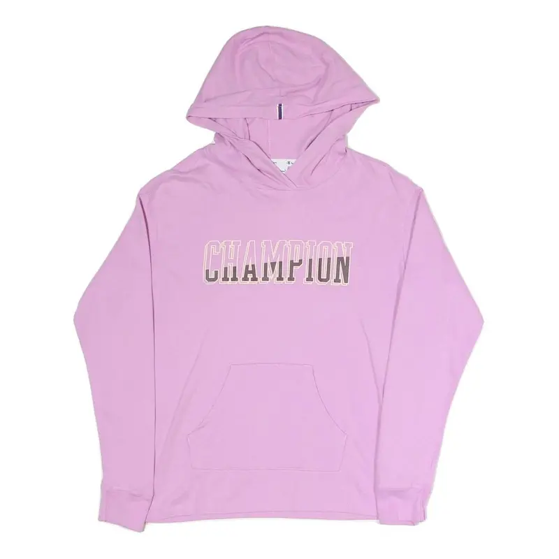 Champion Womens Pink Hoodie Xs Cotton Blend Pullover Lightweight Casual 1