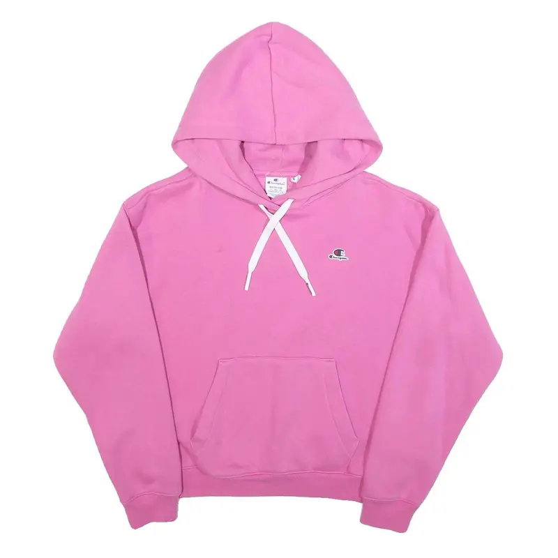 Champion Womens Pink Pullover Hoodie M Cotton Blend Casual 1