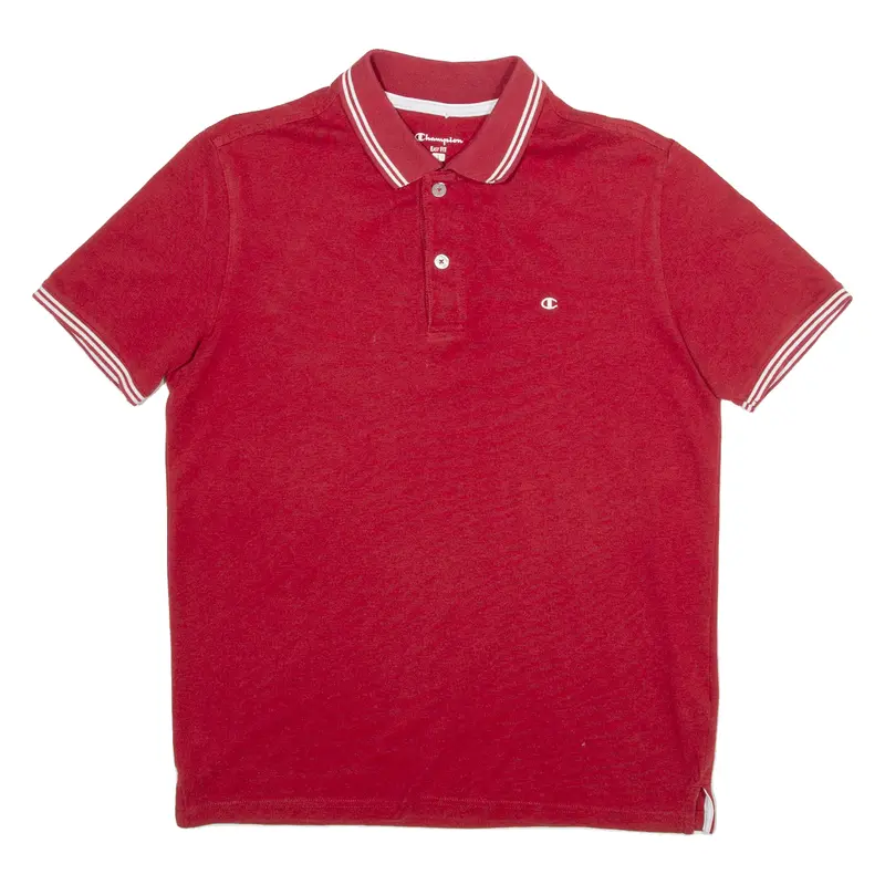 Champion Womens Polo Shirt Red L 1