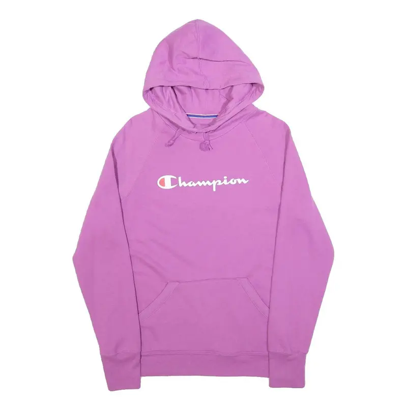 Champion Womens Purple Hoodie S Classic Cotton Blend Pullover Hooded Sweatshirt 1