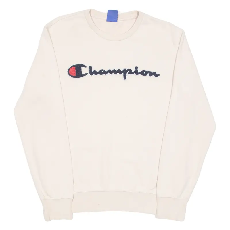 Champion Womens Sweatshirt Beige Crew Neck M 1