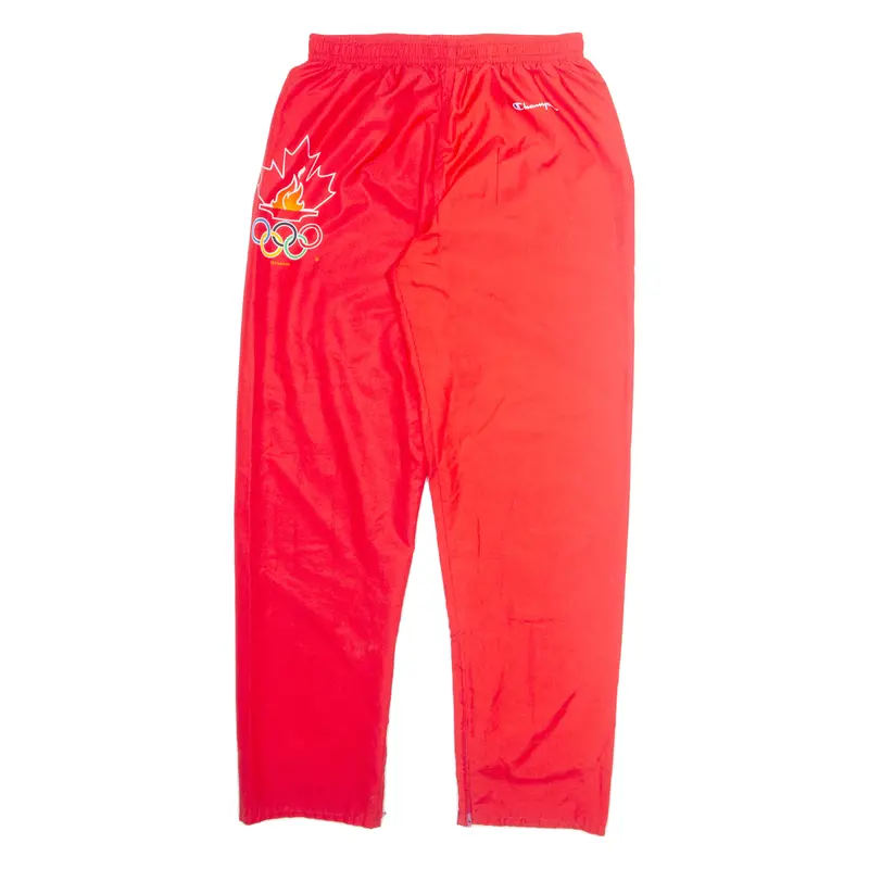 Champion Womens Track Pants Red Straight M W28 L31 1