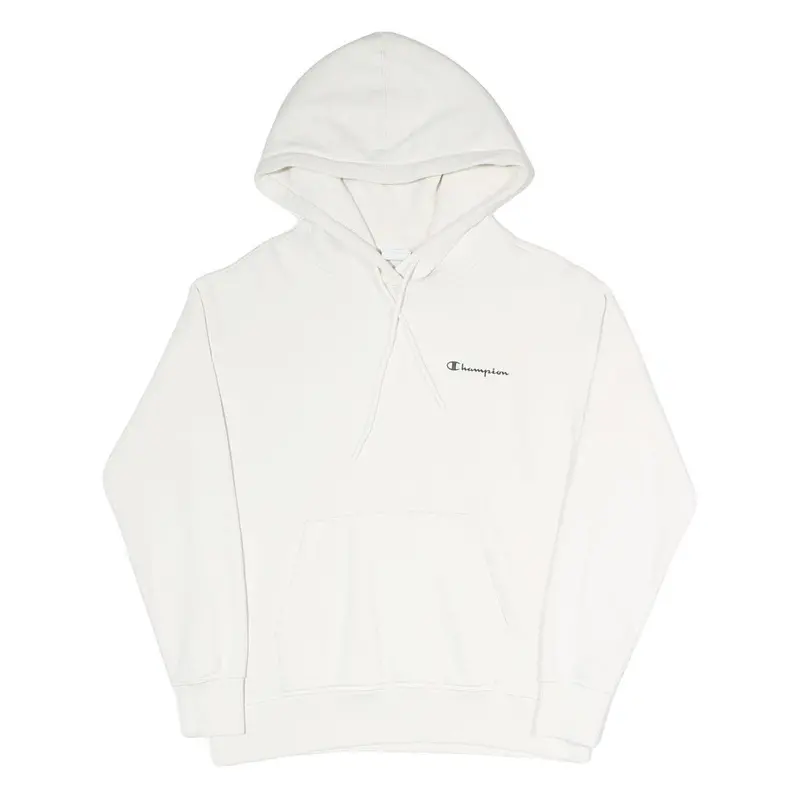 Champion Womens White Pullover Hoodie S Cotton Blend Casual Premium Comfort 1