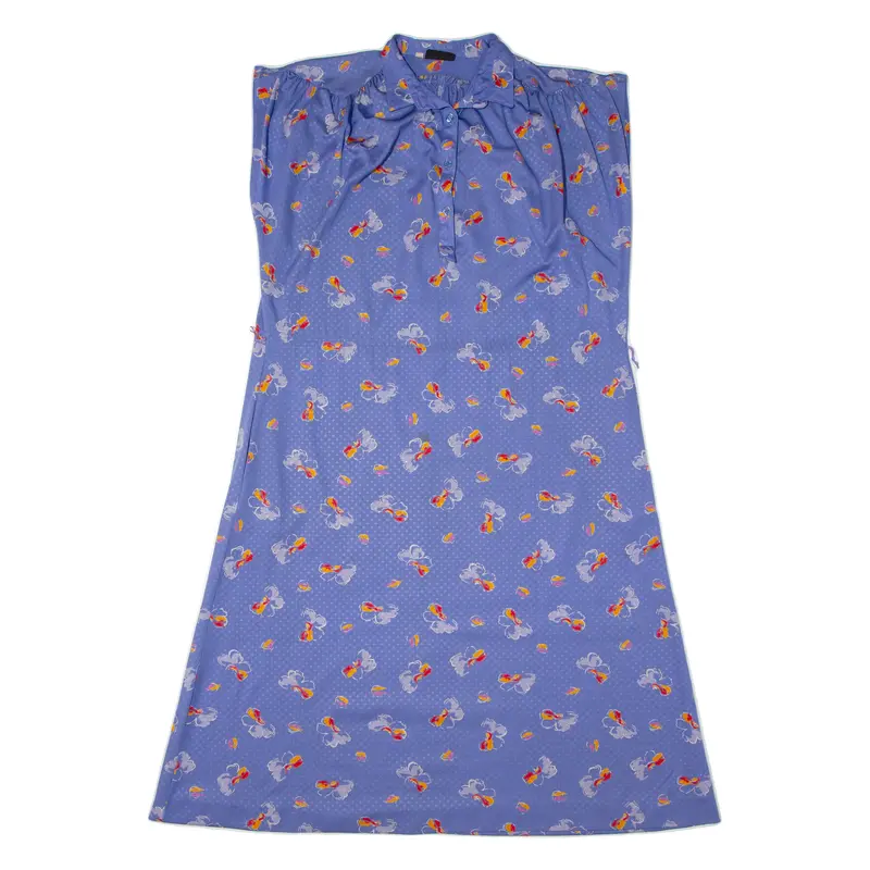 Chantal Womens A-Line Dress Blue Fair Isle Sleeveless Midi M 1