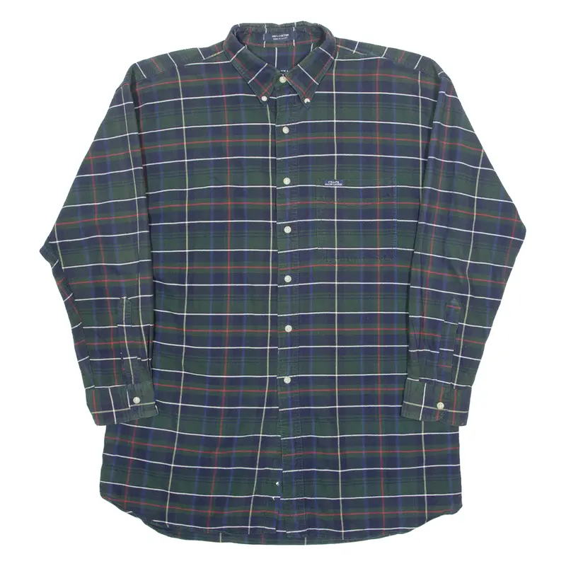 Chaps Ralph Lauren Mens Shirt Blue Check Long Sleeve L 1