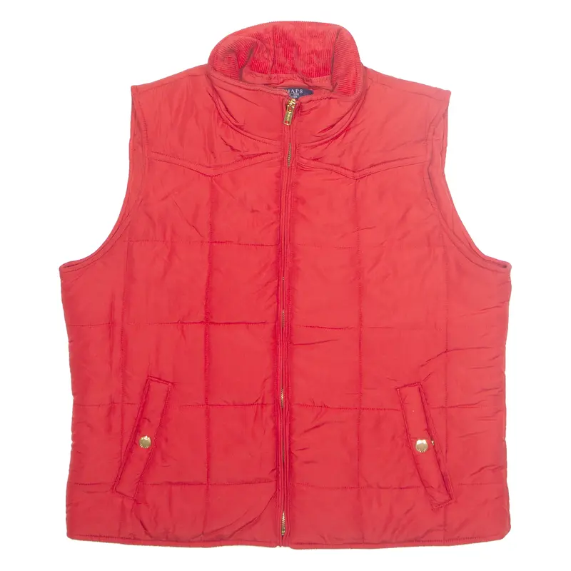 Chaps Womens Gilet Red L 1