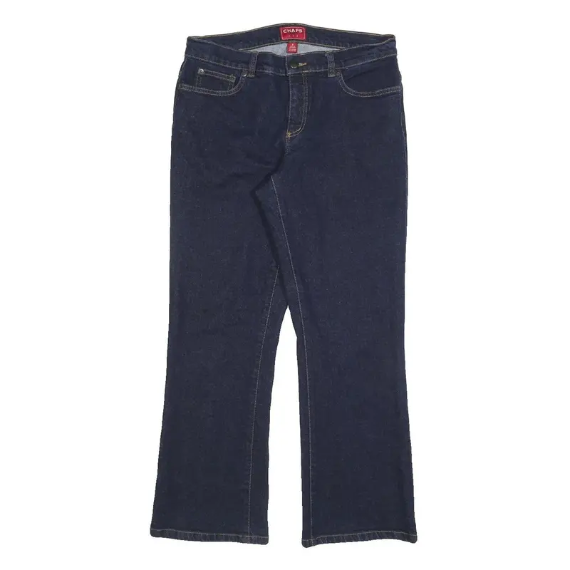 Chaps Womens Slim Blue Denim Straight Jeans W32 L32 Stylish Comfort Zip Closure 1