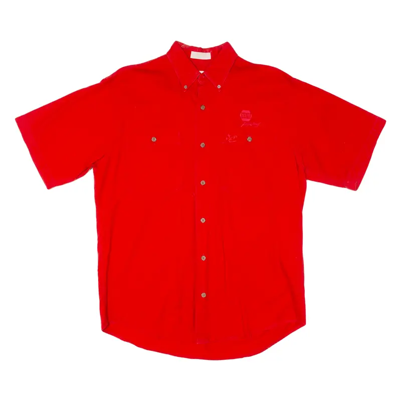 Chase Mens Plain Shirt Red M 1