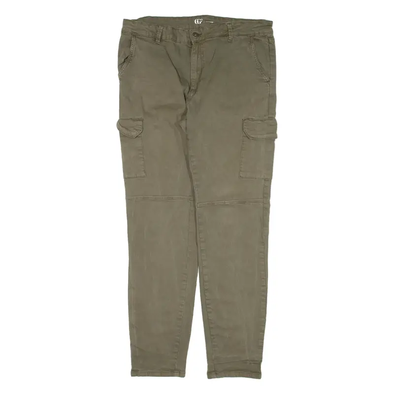 Chicoree Cargo Womens Trousers Green Regular Tapered W33 L28 1