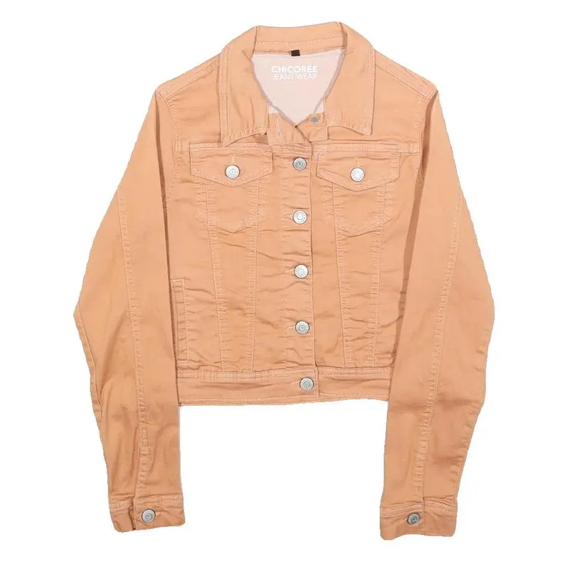 Chicoree Womens Beige Cotton Button Jacket Xs Jeanswear Casual Lightweight 1
